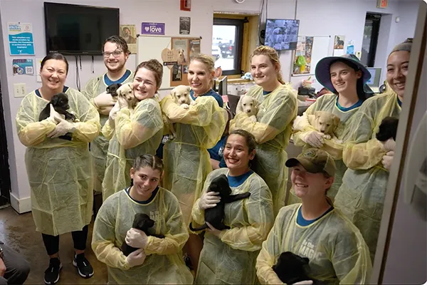 Group of volunteers at PAWS